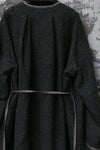 Mutedance 24 Autumn and Winter Collarless Belt Wool Coat MD-MD24FW40-OLIVE GREEN MD24FW39